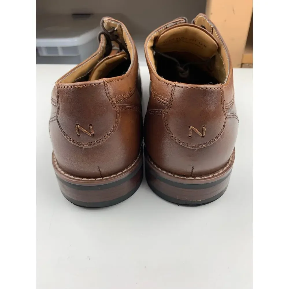 Nunn Bush Westfield Oxford Dress Shoes Brown Leather Cap Toe Comfort Gel Mens 12